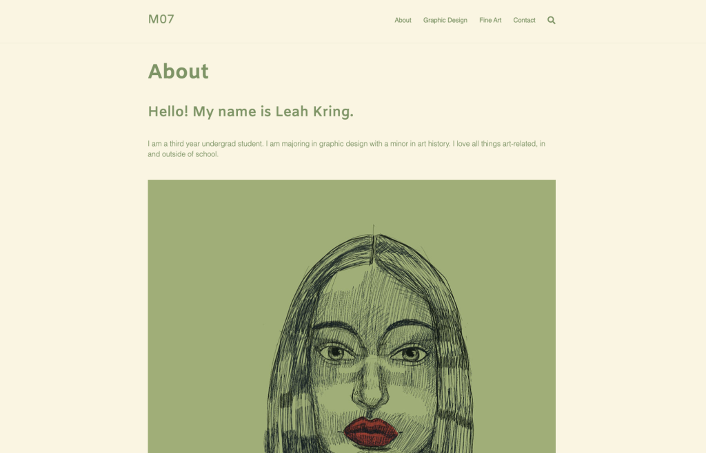 AR341 Fall 2022 Kring About Page